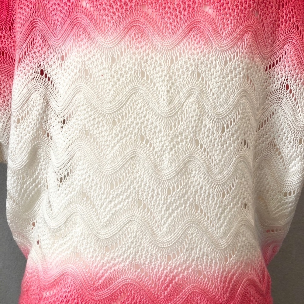 Love Culture Pink Knitted Short Sleeve Top Women’s M/L - Picture 8 of 12